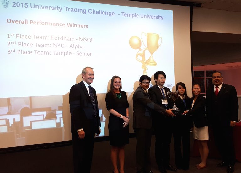 Fordham wins 1st place at University Trading Challenge » Gabelli Connect