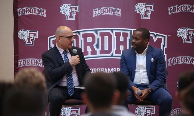 Errol Pierre, SVP at a Large Non-Profit Health Plan in NY and Member of the President’s Council, Returns to Rose Hill to Discuss His New Book With Student Athletes