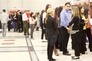 Students and recruiters mingle at the 2015 Networking Carnival.